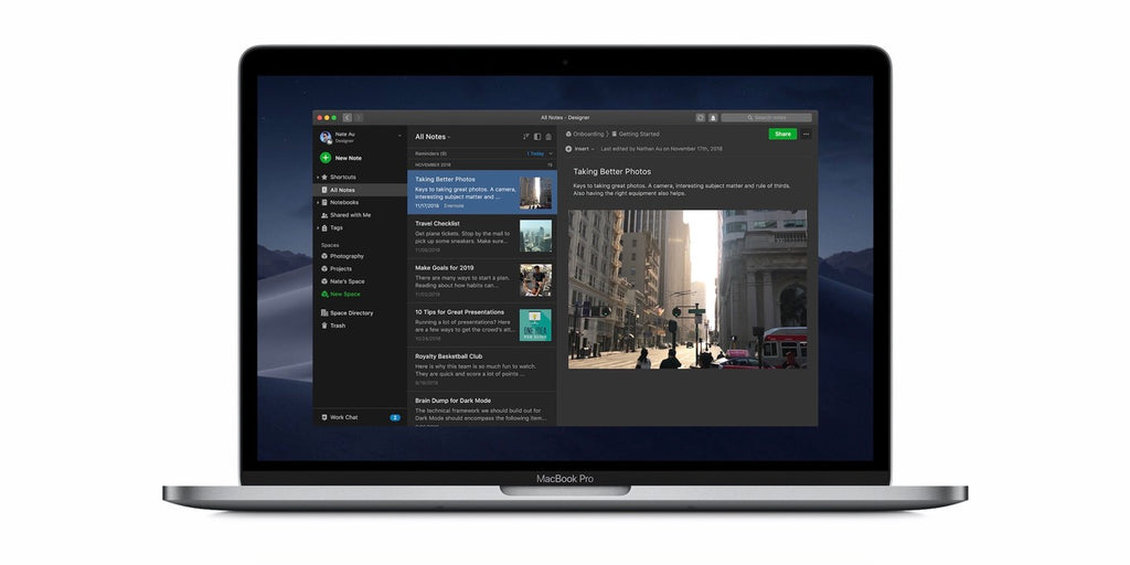 Evernote se actualiza en iOS y macOS para ofrecer el 'Modo oscuro' a los usuarios